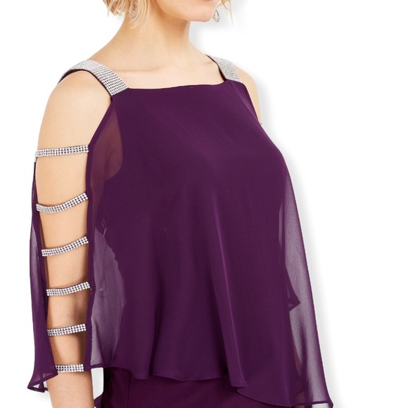 Msk Embellished Cold-Shoulder Top - Picture 2 of 6